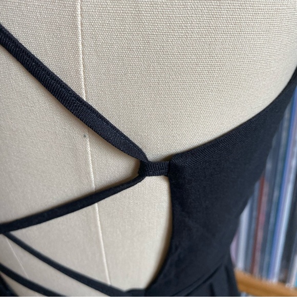 NWOT MODERN CITIZEN Black Linen Backless Dress - size SMALL - Picture 3 of 8